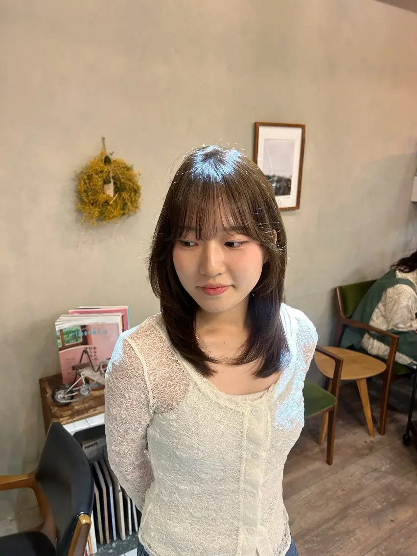 セミロング カラー カット ヘアカラー ruup Aru ユウキのヘアスタイル
