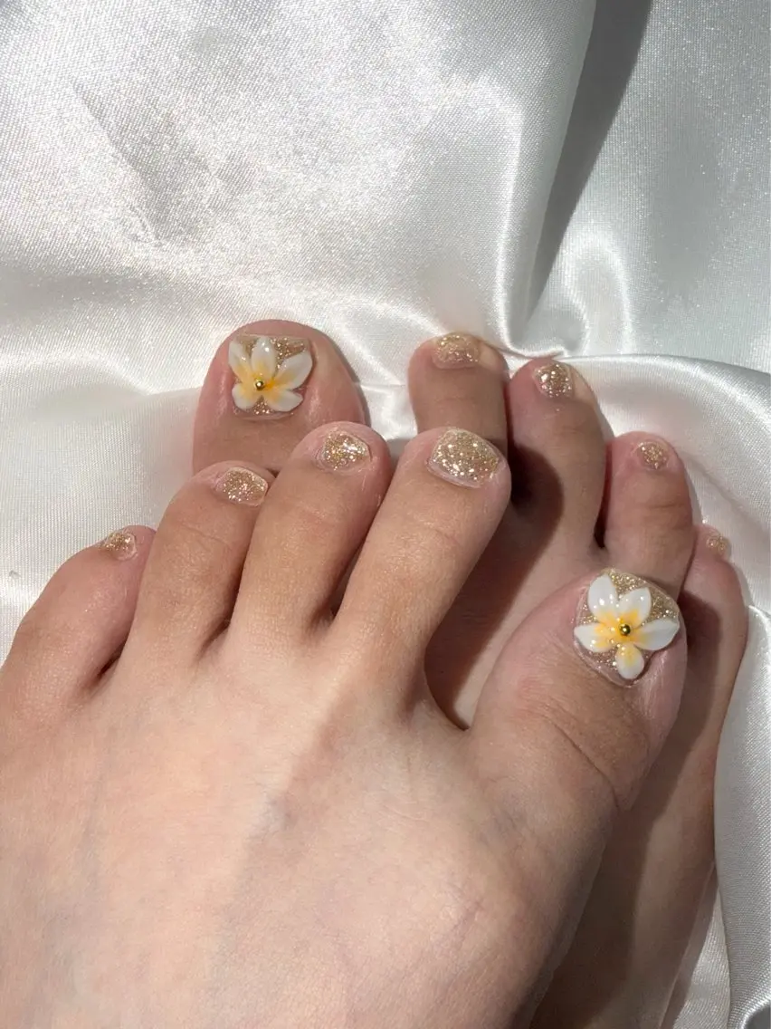 ネイル ぷっくりネイル フットネイル Mynail プライベートサロンのネイルデザイン