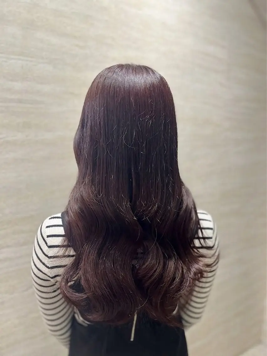 ロング カラー ヘアカラー 🎀🎶はがりな ワンカラー💝のヘアスタイル