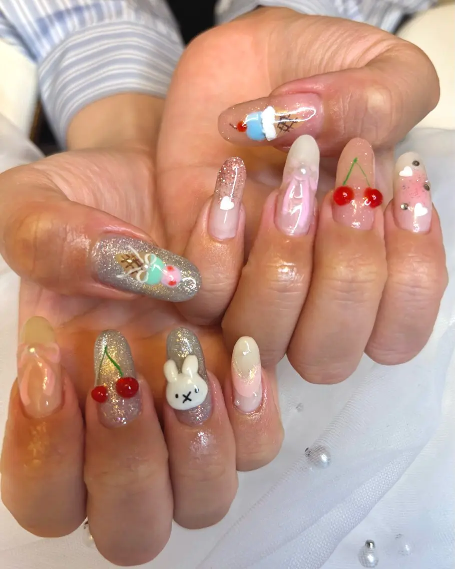 ネイル ぷっくりネイル ハンドネイル ぽっぷん satomiのネイルデザイン