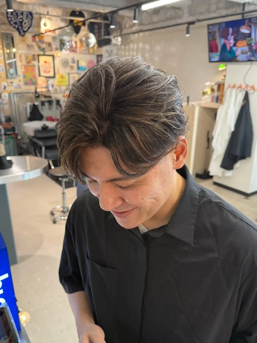 ミディアム ミディアムパーマ 韓国風ヘア わたる /カットモデル募集のヘアスタイル