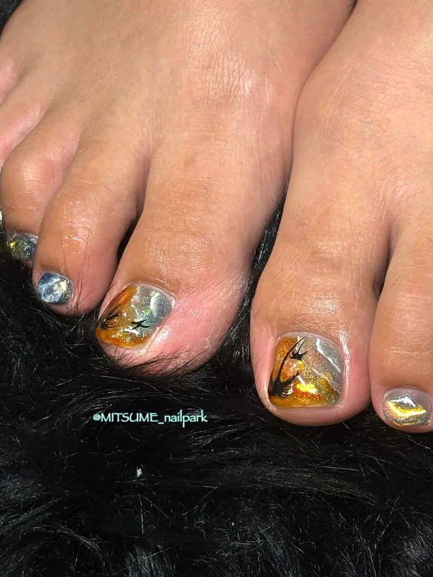 ネイル フットネイル nailpark_ MITSUMEのネイルデザイン