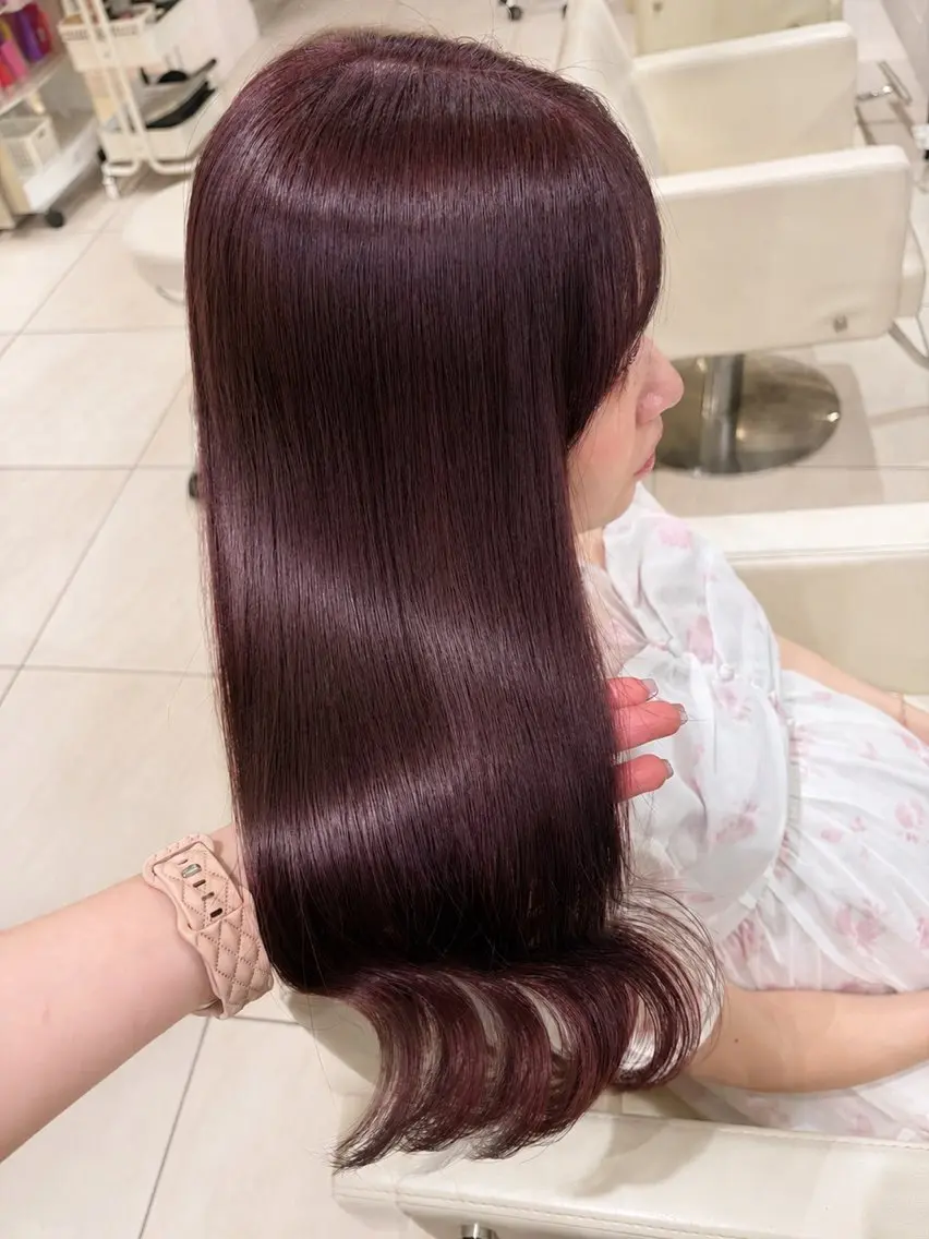 ロング ピンクラベンダー レイヤー/新宿/艶 カラー❤︎koimiのヘアスタイル