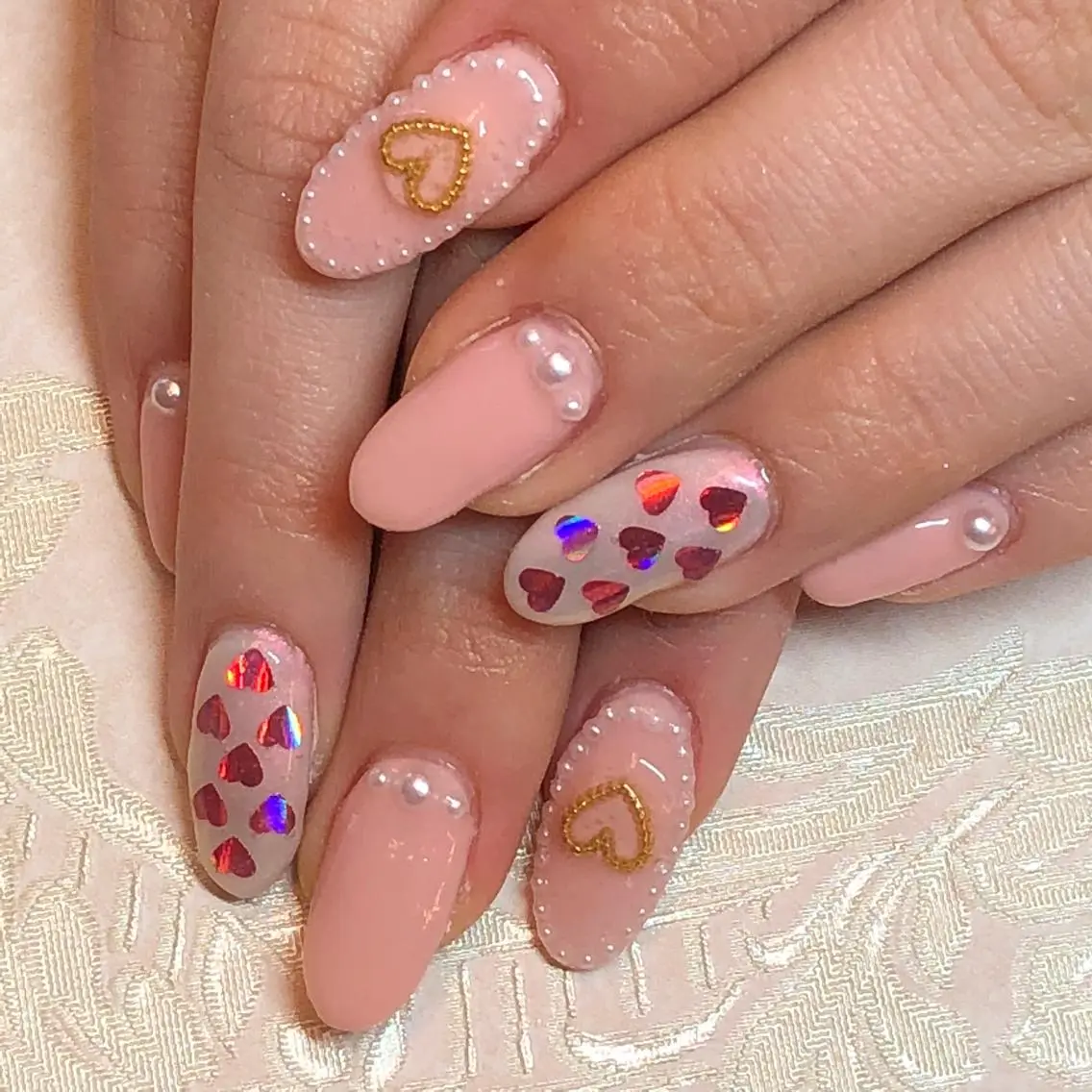 ネイル ガーリー ハート KIREIE NAILSのネイルデザイン