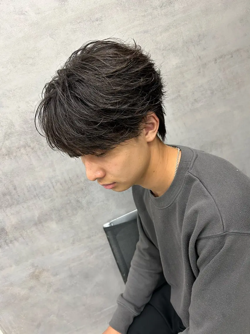 ショート メンズ フェザーパーマ メンズパーマ メンズカット/ パーマ特化のヘアスタイル