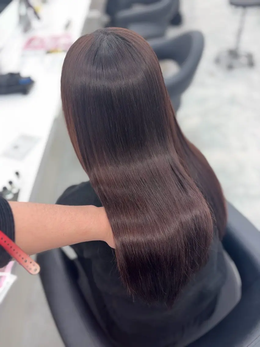 ロング カラー カット パーマ 藍斗│モテ透明感× 顔周りレイヤー🫧のヘアスタイル