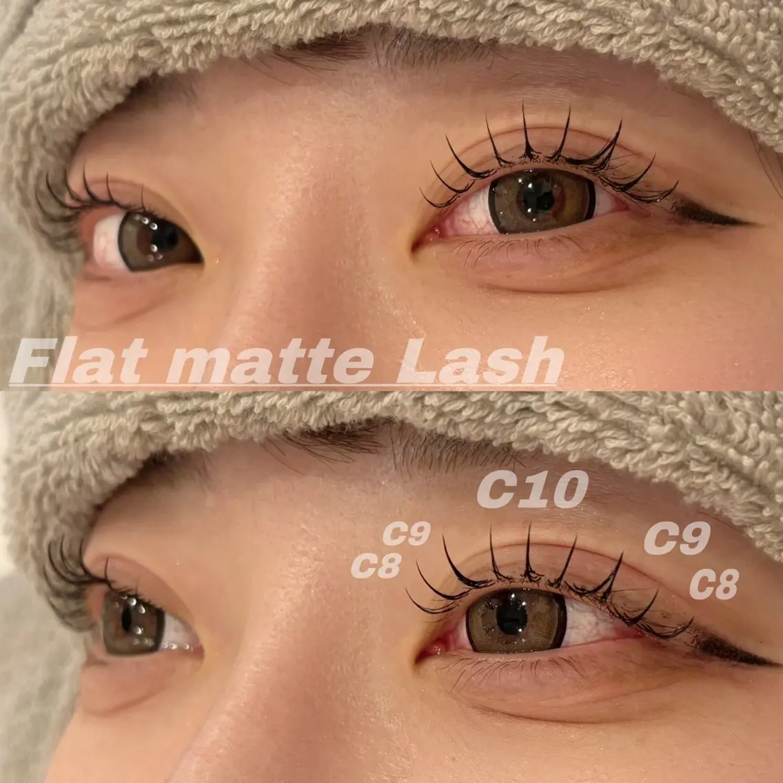 マツエク・マツパ 束感まつ毛 Cカール フラットラッシュ Eye ELSA lash栄店の眉毛・アイブロウイメージ