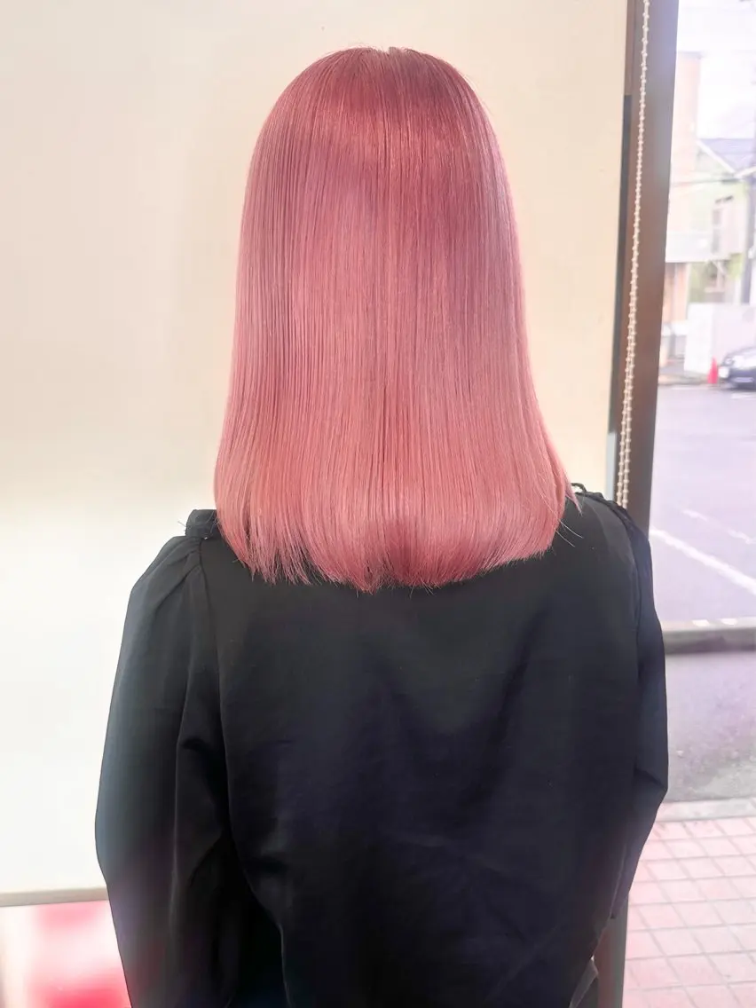 ミディアム カラー ヘアカラー トリートメント ブリーチカラー🫧 森　凪沙のヘアスタイル