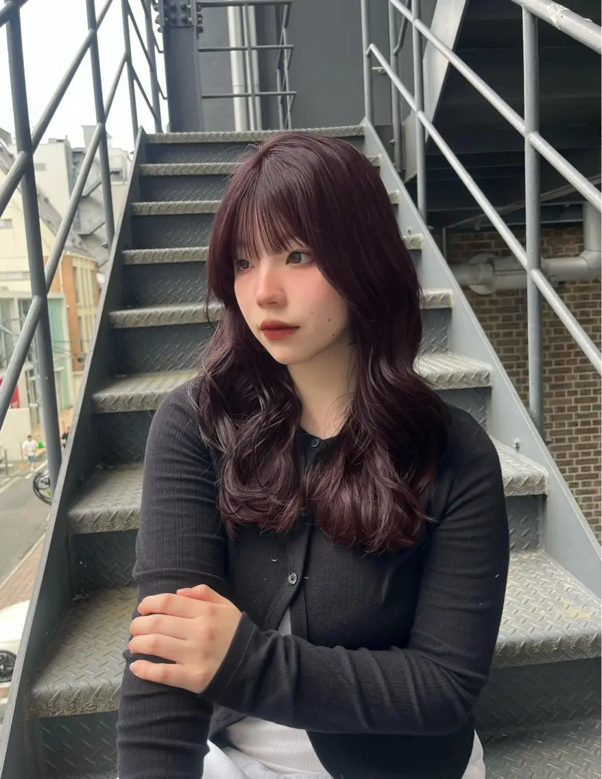 カラー 透明感カラー 🎀韓国レイヤー/ 🫧透明感カラーのヘアスタイル