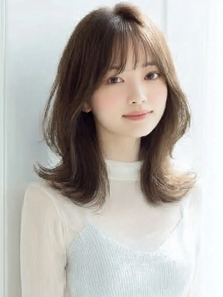 ロング 縮毛矯正 絶対綺麗な暖色カラー 🎯あります✨増渕✨のヘアスタイル