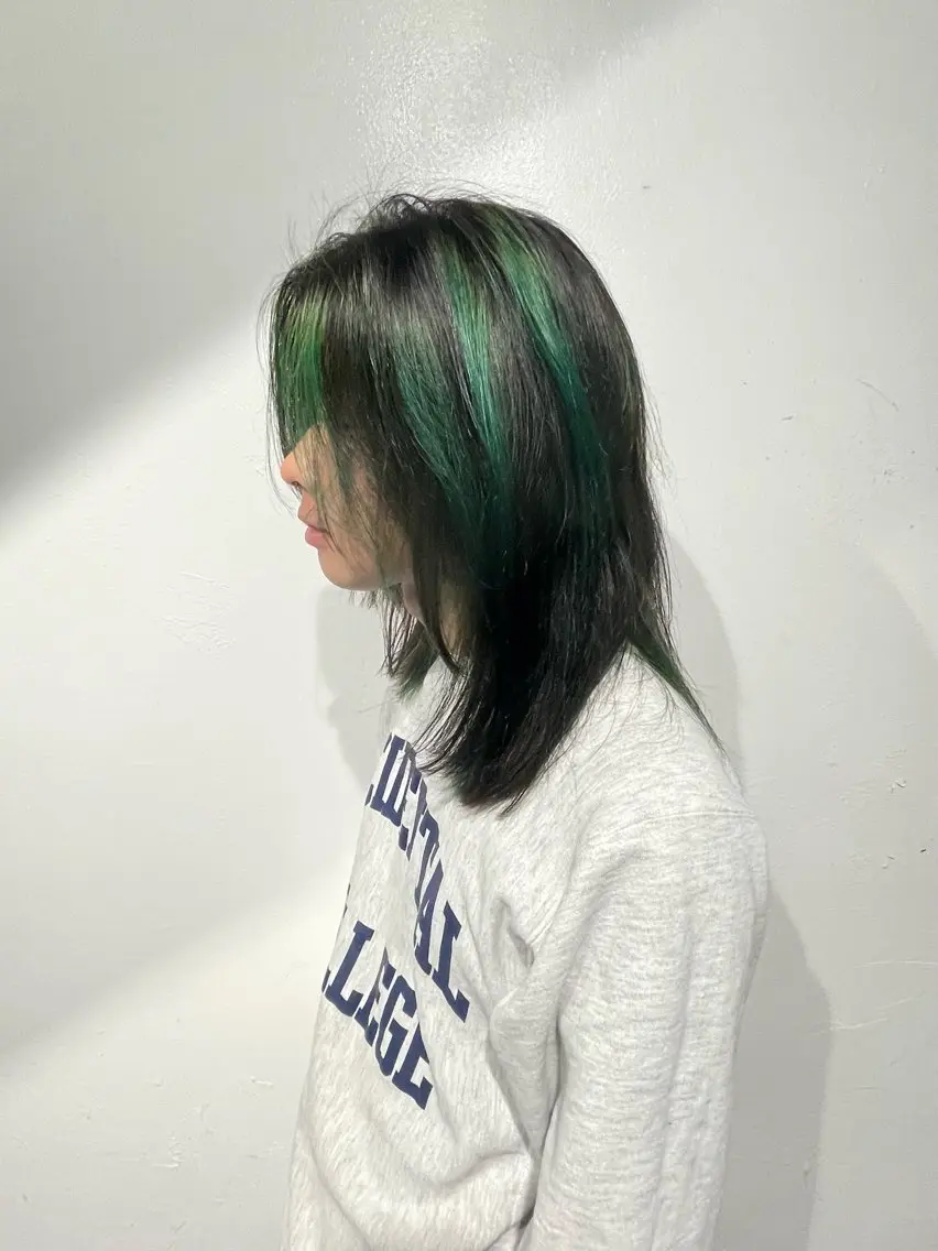 メンズ初回限定¥8800🌟ブリーチハイライト&髪質改善トリートメント /デザインカラー/サーフスタイル/sk8の写真