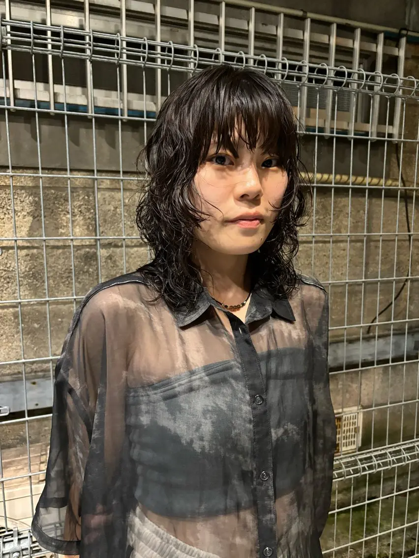 ミディアム パーマ ミディアムパーマ ウルフカット カット パーマ Konatsuメンズ /特殊ヘア/パーマのヘアスタイル