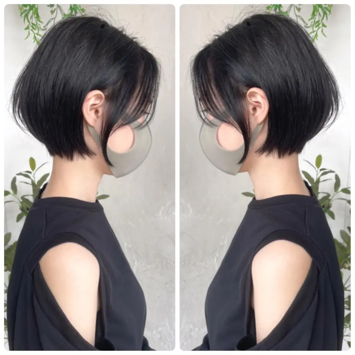 ショート カラー ショートボブ ハンサムショート 丸みショート デザインカラー ハイライトカラー カット ヘアカラー トリートメント 京都大人女性ショート 徒歩1分/秋山のヘアスタイル