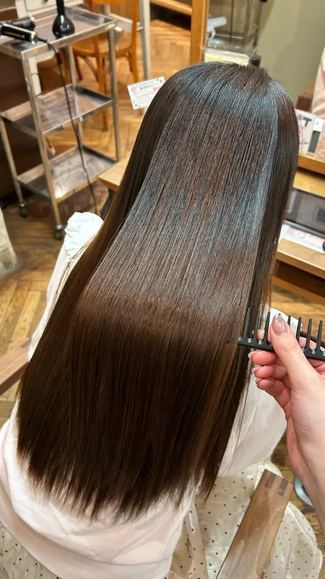 ロング カラー ヘアカラー トリートメント 透明感カラー/ 小顔カット/ミヅキのヘアスタイル