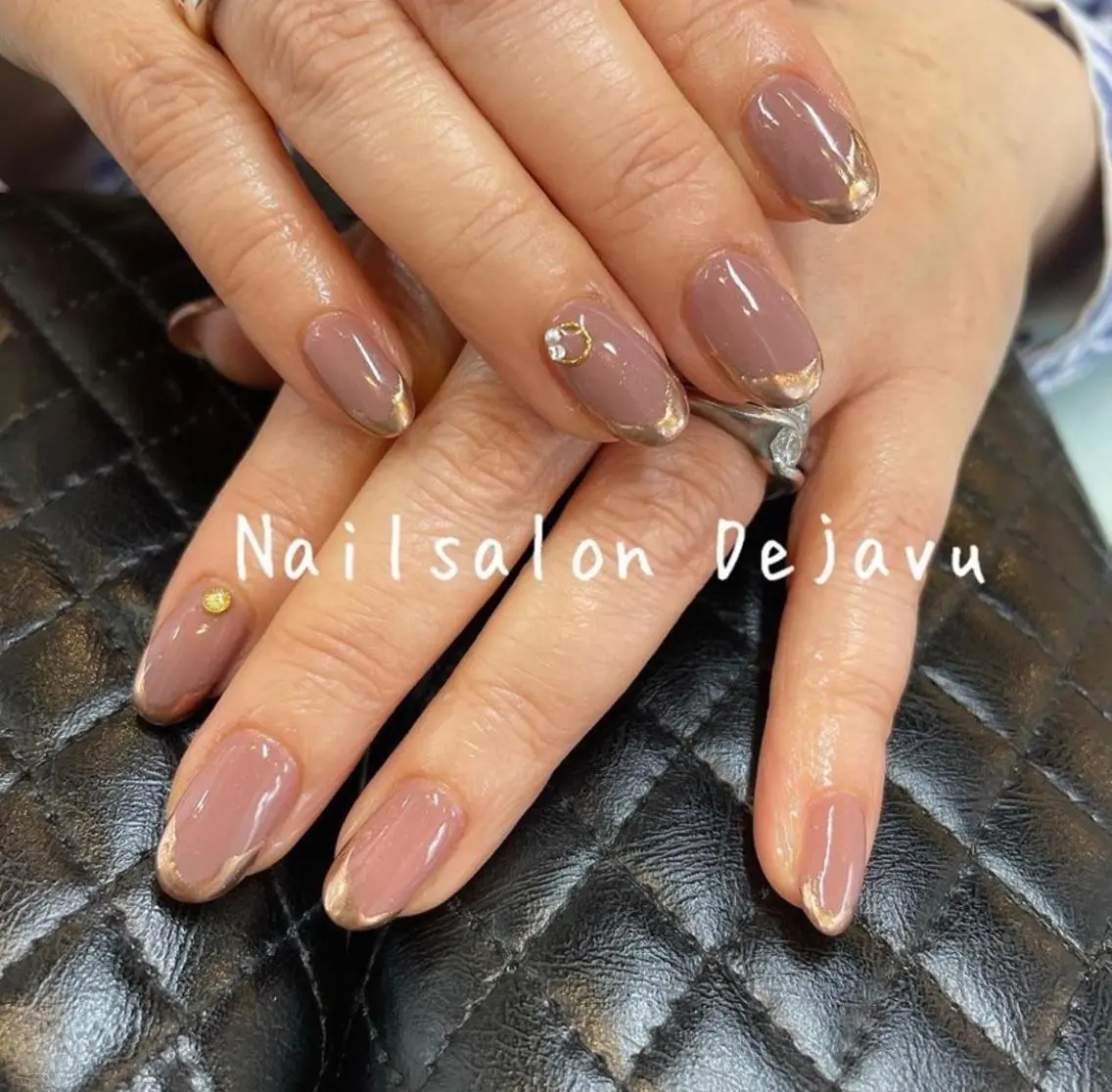 ネイル アートネイル ジェルネイル 卒業式 ミラーネイル ワンカラーネイル ハンドネイル Nailsalon Dejavuのネイルデザイン