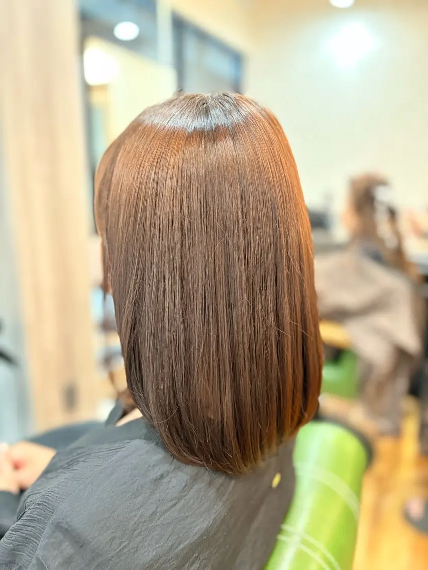 ミディアム 縮毛矯正 トリートメント たいら たくやのヘアスタイル