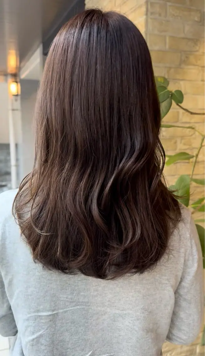 セミロング カット ヘアカラー トリートメント 顔周り特化〜RIHO /CLUTCH博多のヘアスタイル