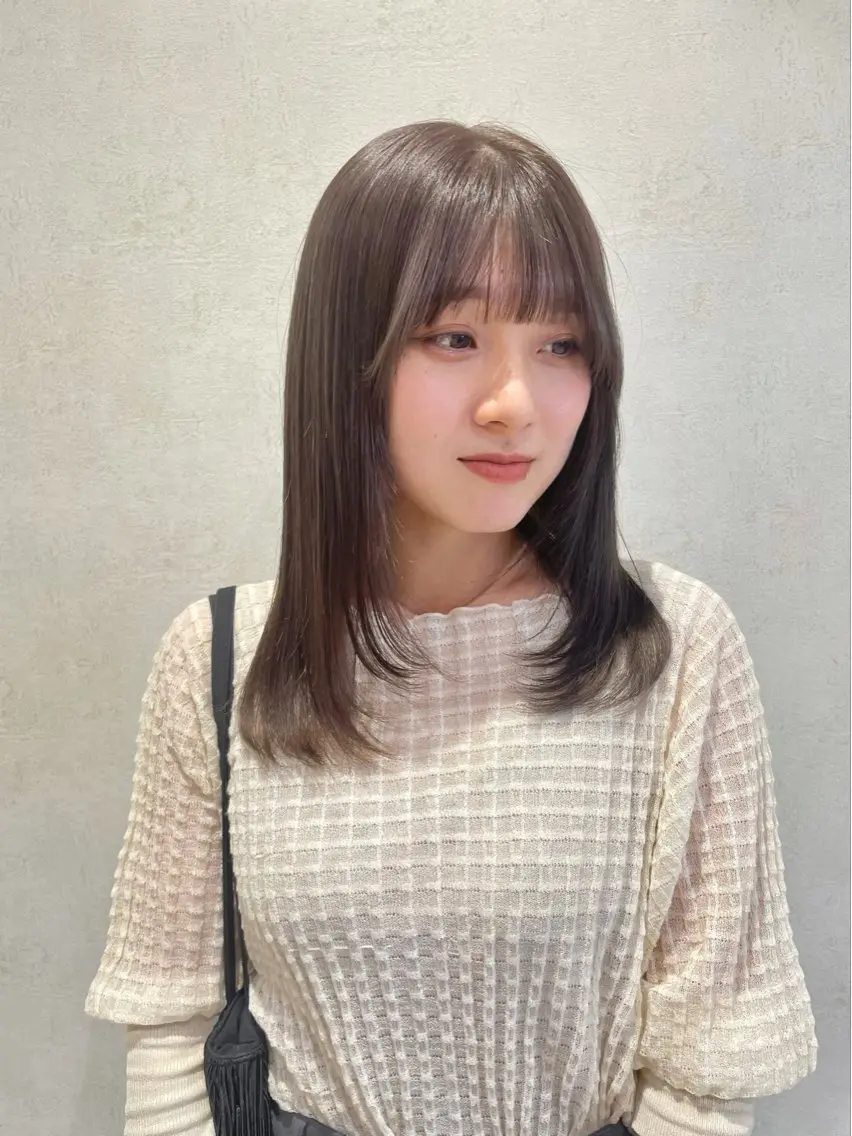 ミディアム カラー カット ヘアカラー カラー/レイヤー/ 髪質改善/PAAQのヘアスタイル