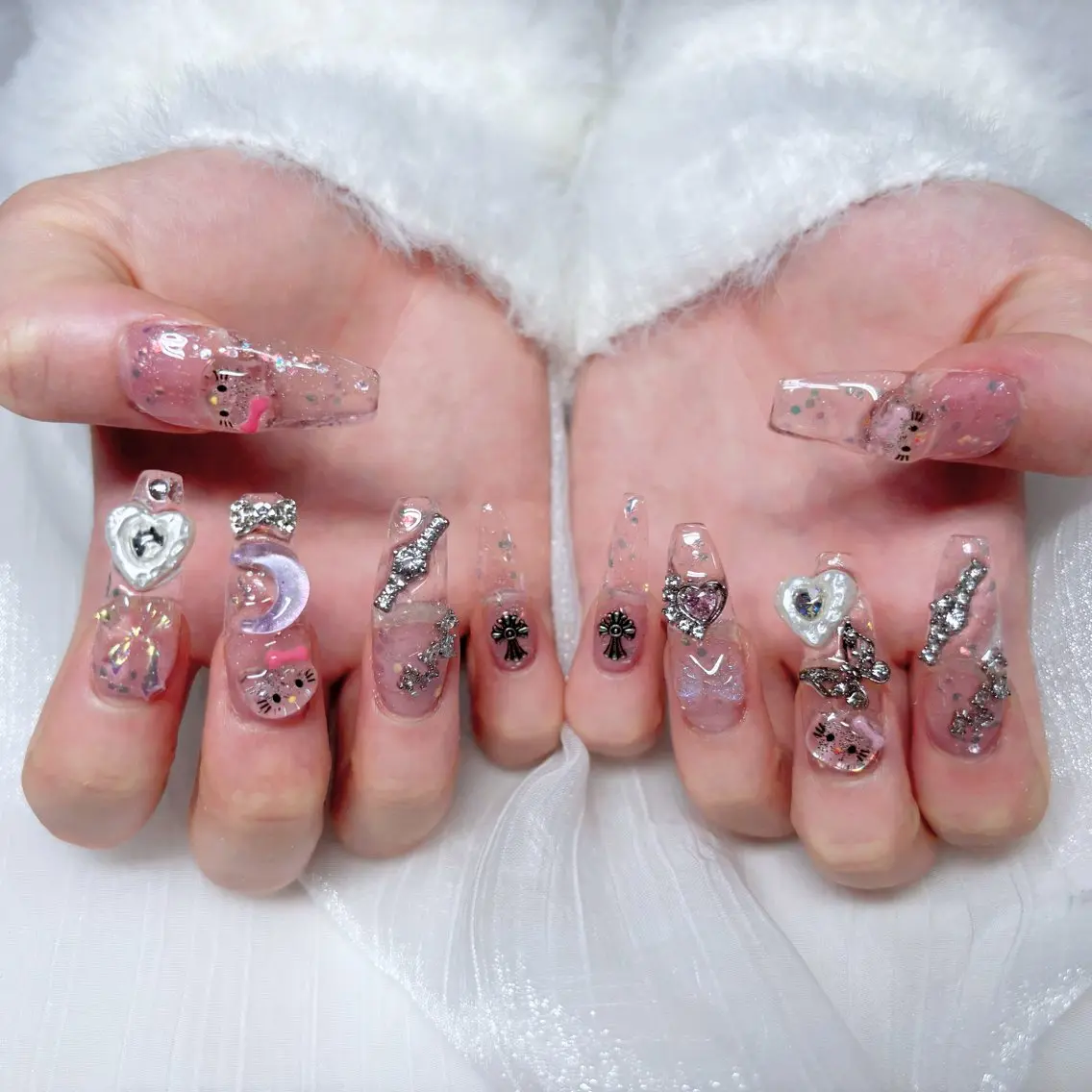 ネイル ハンドネイル H3 Nail Tsuki🦋💙のネイルデザイン