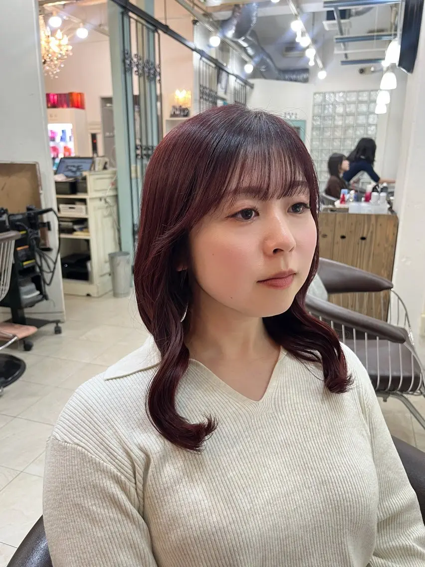 セミロング ヘアカラー トリートメント 兒玉/艶カラー/ 髪のお悩み相談😌のヘアスタイル
