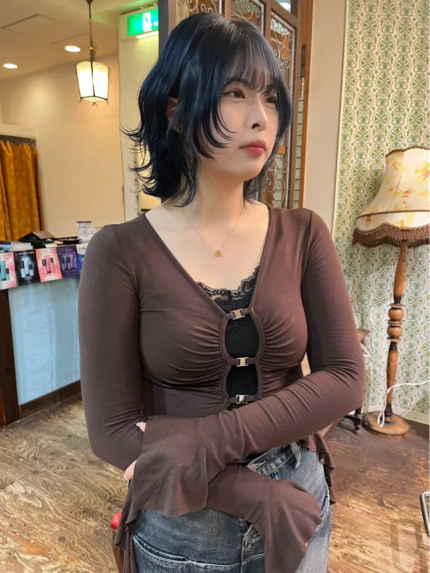 ショート カラー ヘアカラー みほ 心斎橋美容室のヘアスタイル