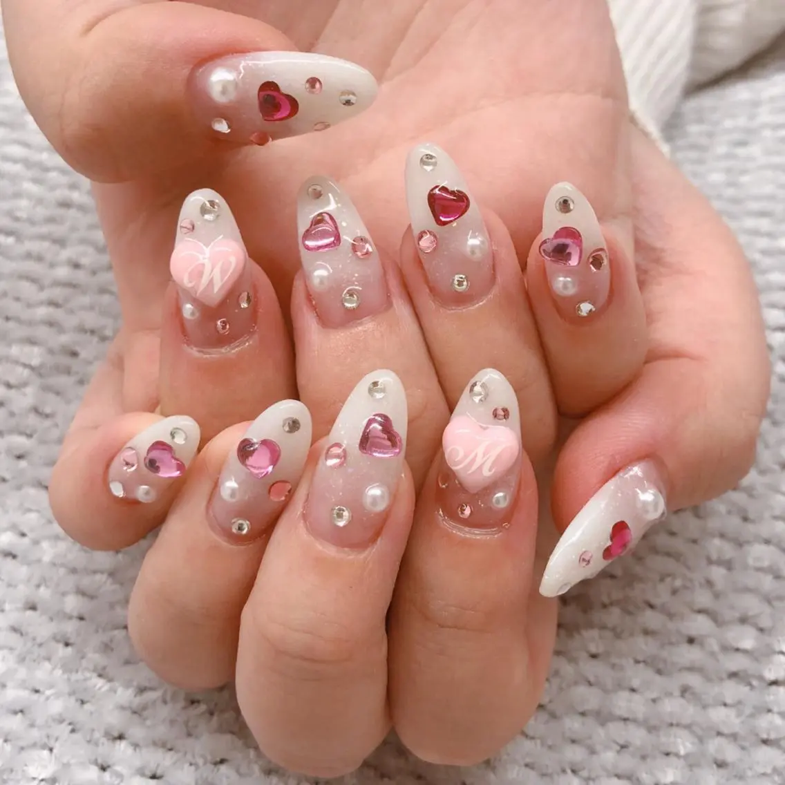 ネイル ハート ハンドネイル MAYME TAMAKIのネイルデザイン