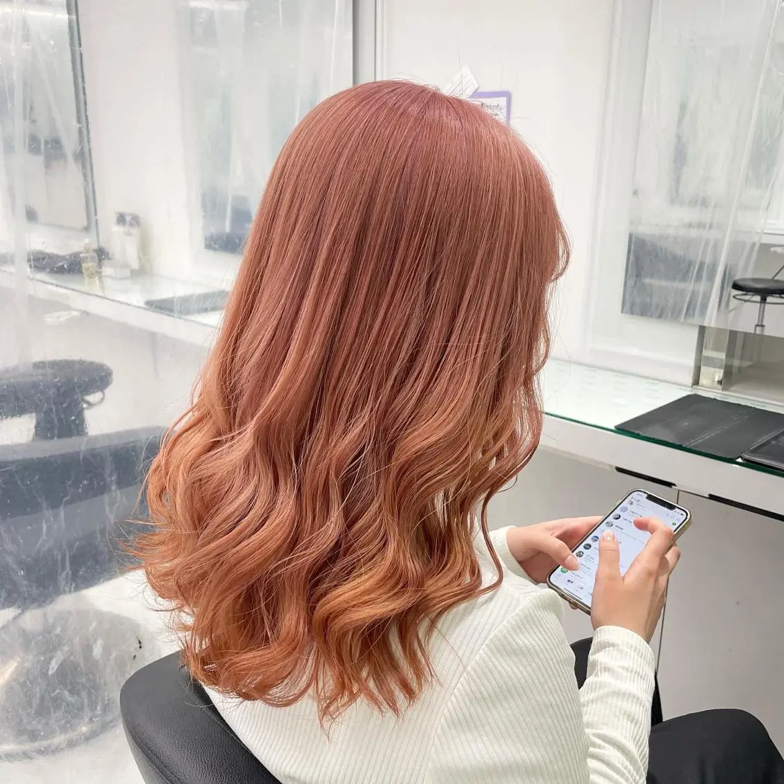 ロング カラー ヘアカラー トリートメント ヘッドスパ ヘアセット 暖色🩷透明感カラー ♡Maika♡のヘアスタイル
