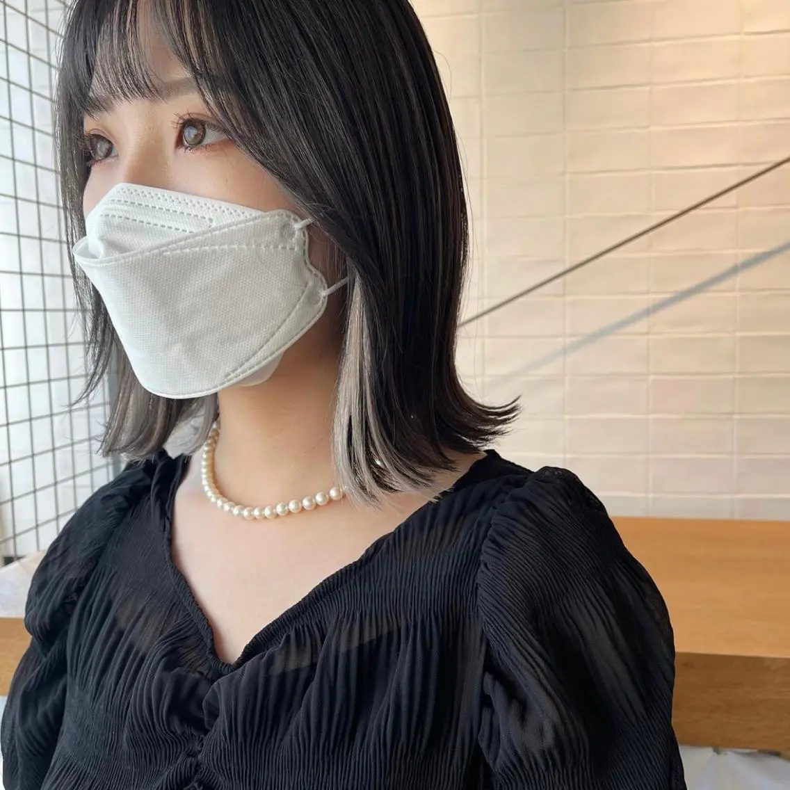 ミディアム エクステ kiyono ⭐︎ダブルカラーのヘアスタイル
