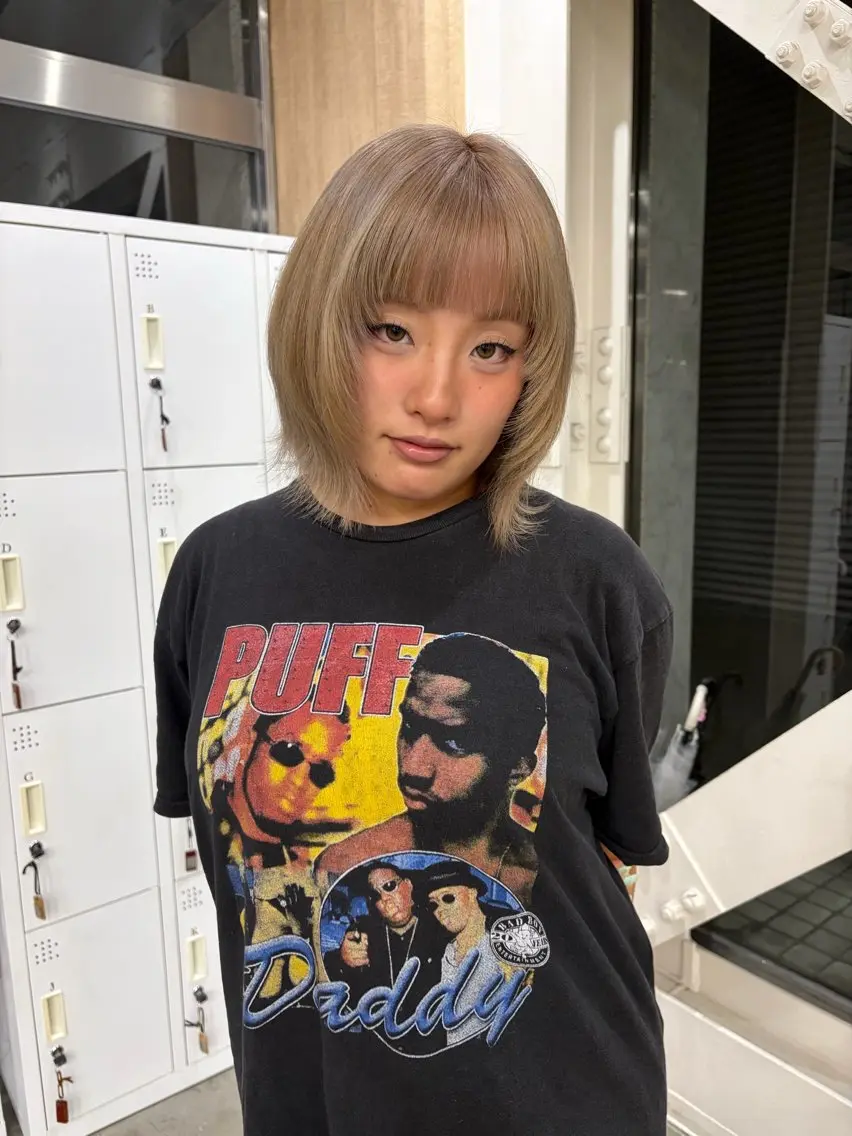 カラー ベージュカラー ミルクティーベージュ ブリーチモデル募集中 YUWA...大宮のヘアスタイル