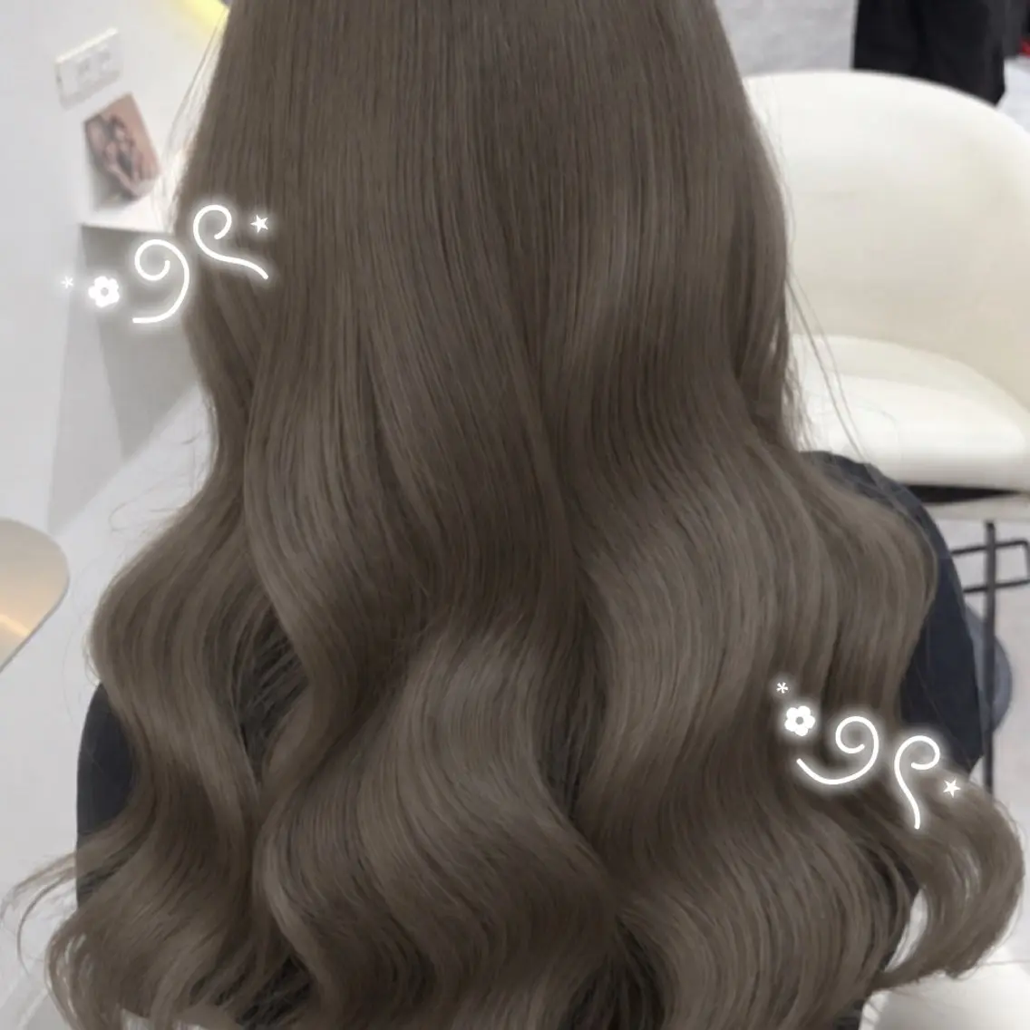ロング カラー ベージュカラー オリーブベージュ 🩷ワンカラーモデル / れいな🩷のヘアスタイル