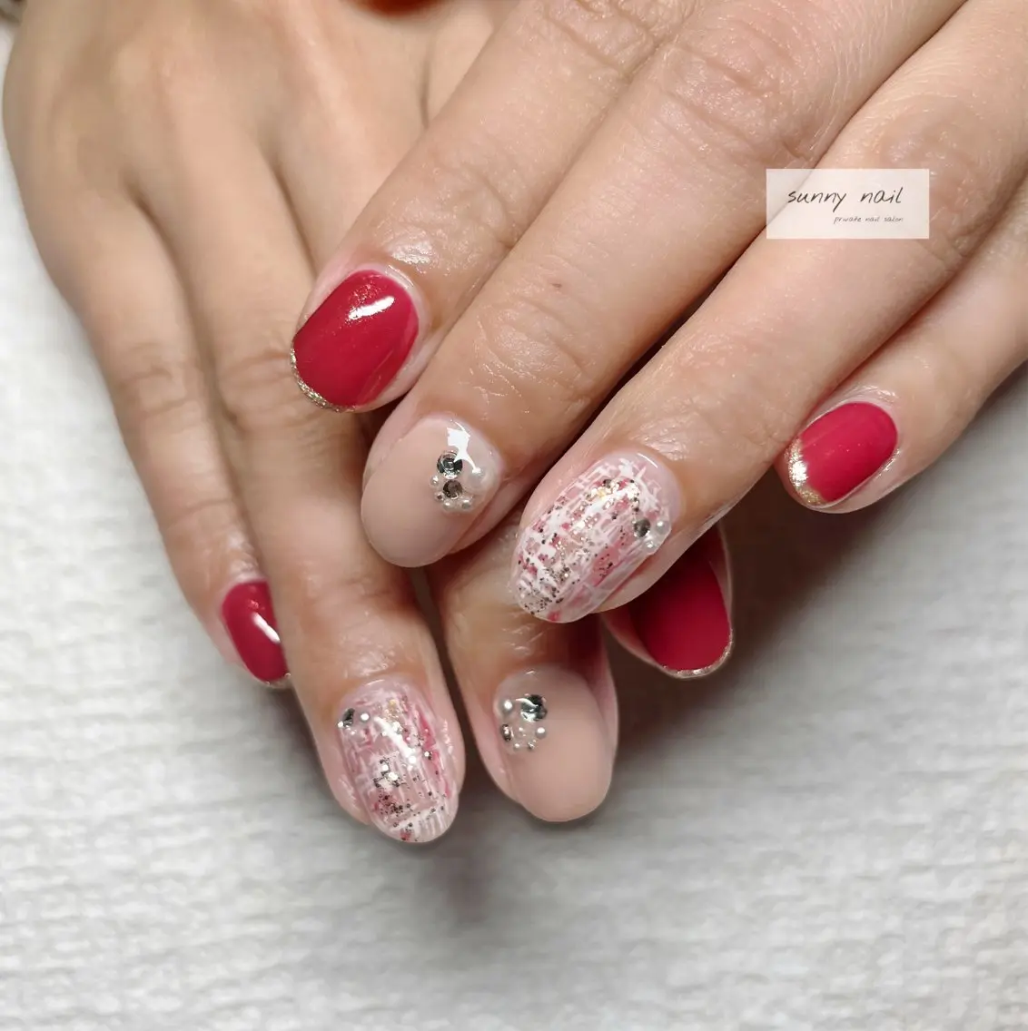 ネイル ツイードネイル sunny nailのネイルデザイン