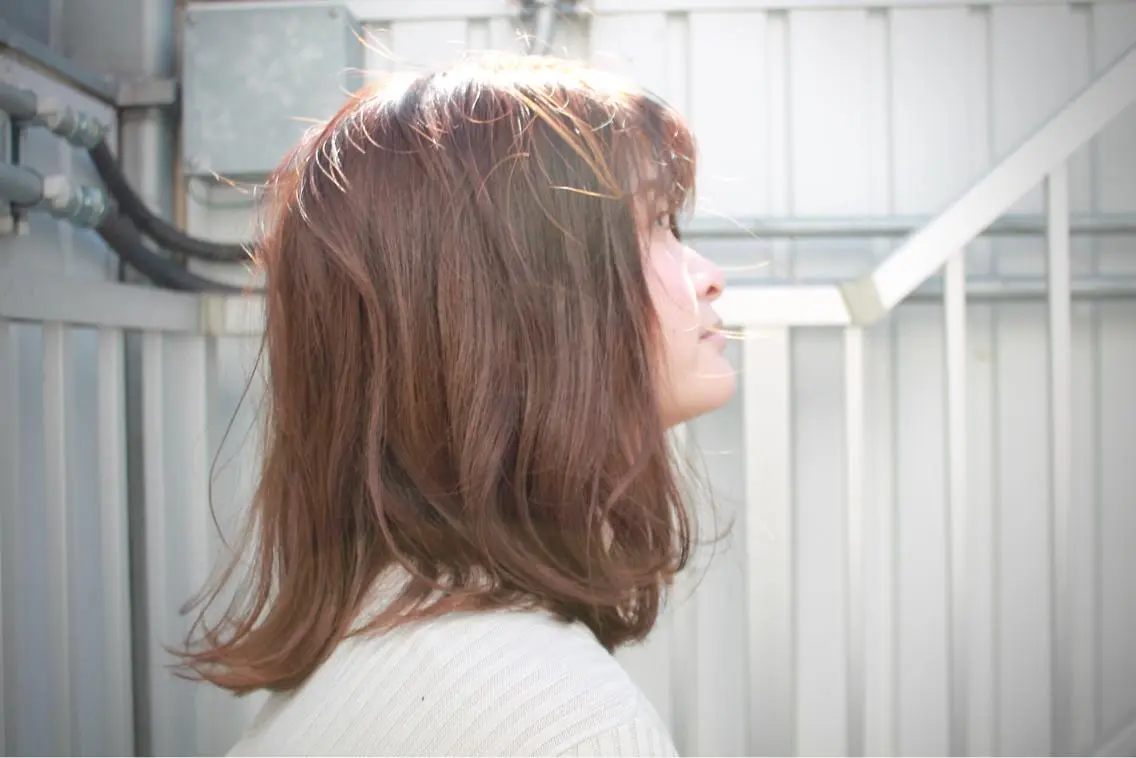 ミディアム カラー ベージュカラー フォギーベージュ 縮毛矯正&髪質改善 ⭐️OGUのヘアスタイル