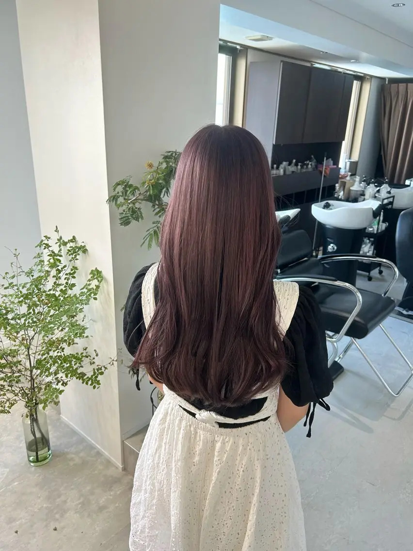 ロング カラー ヘアカラー トリートメント ♡透明感/艶カラー /haruka♡のヘアスタイル