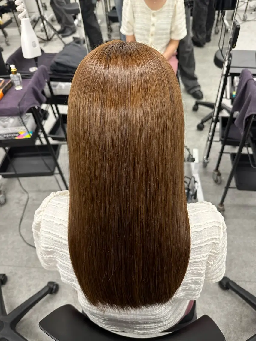 ロング カラー ヘアアレンジ ブリーチ ブリーチなしカラー 髪質改善 🫧モテる💗ダメー ジレスハイトーン🫧のヘアスタイル