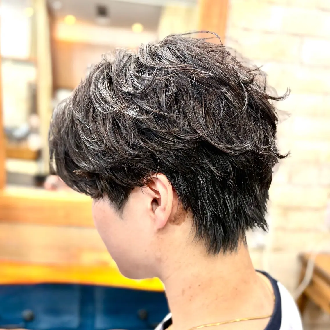 ミディアム パーマ メンズ カット パーマ トリートメント 💈直毛×ツイスパの プロ🥷清水のヘアスタイル