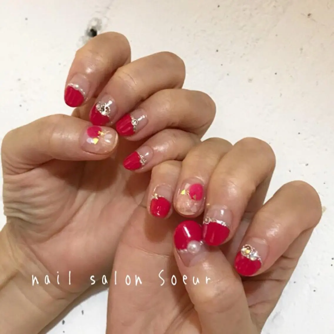 ネイル アートネイル フレンチネイル ワンカラーネイル nail salon Soeurのネイルデザイン
