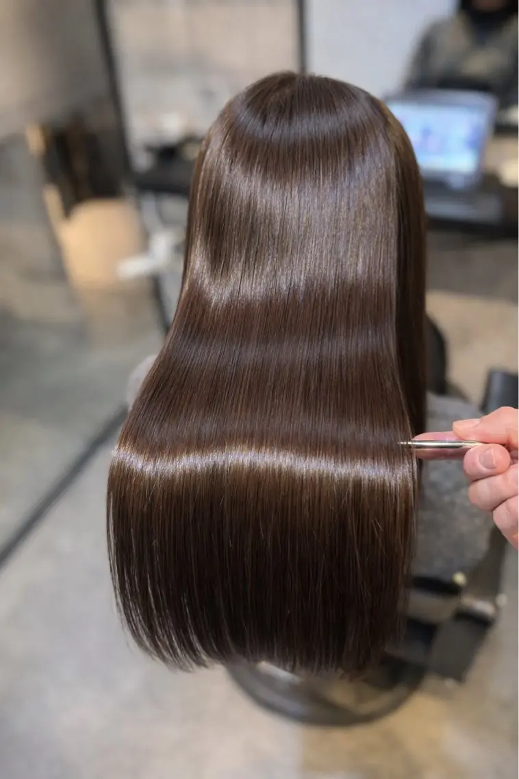 ロング 縮毛矯正 カット 縮毛矯正 トリートメント 👑髪質改善カラー 中垣斗希のヘアスタイル