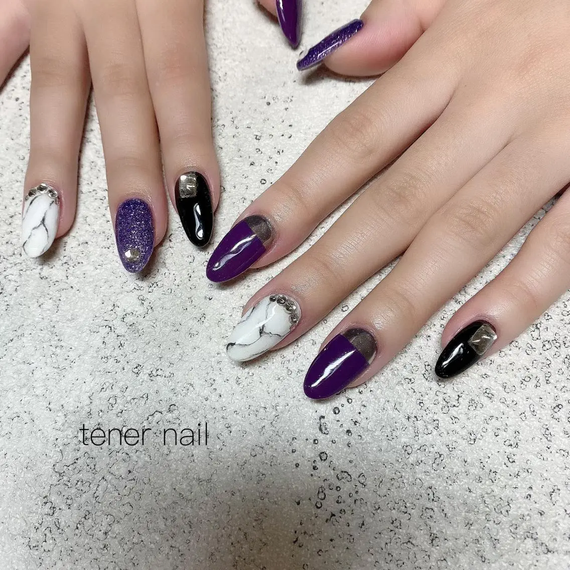 ネイル パープル テネルネイル tener nailのネイルデザイン