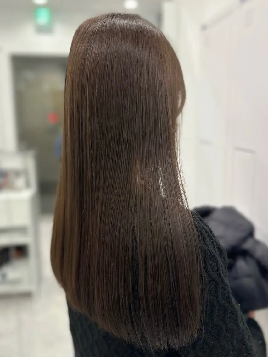 カラー 透明感カラー ヘアカラー ヘアセット 秋永 鈴のヘアスタイル
