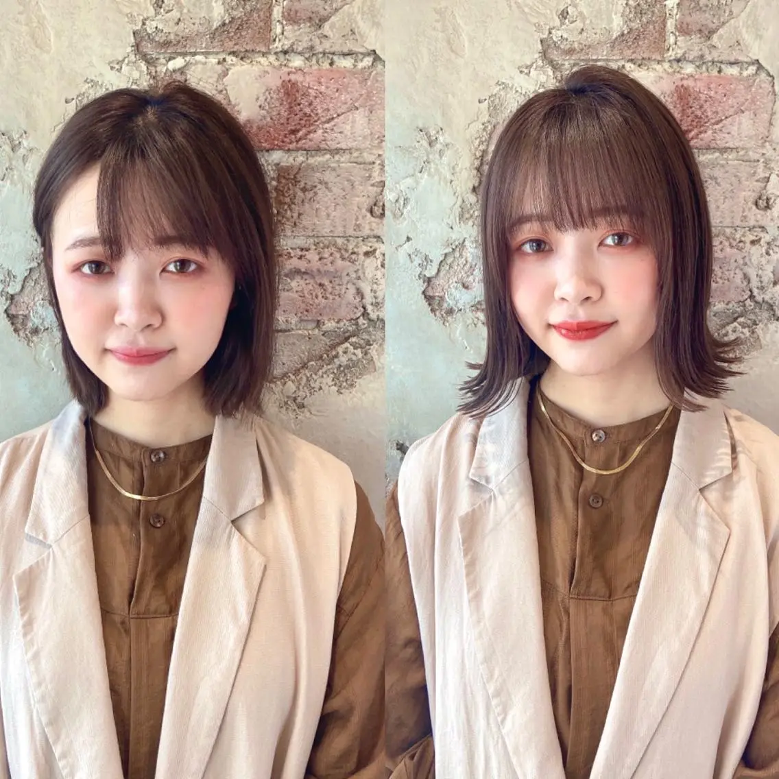 ミディアム カラー パーマ ヘアアレンジ ボブ 似合わせカット 外ハネヘア 🌈小顔似合わせ SHIHO🌈のヘアスタイル