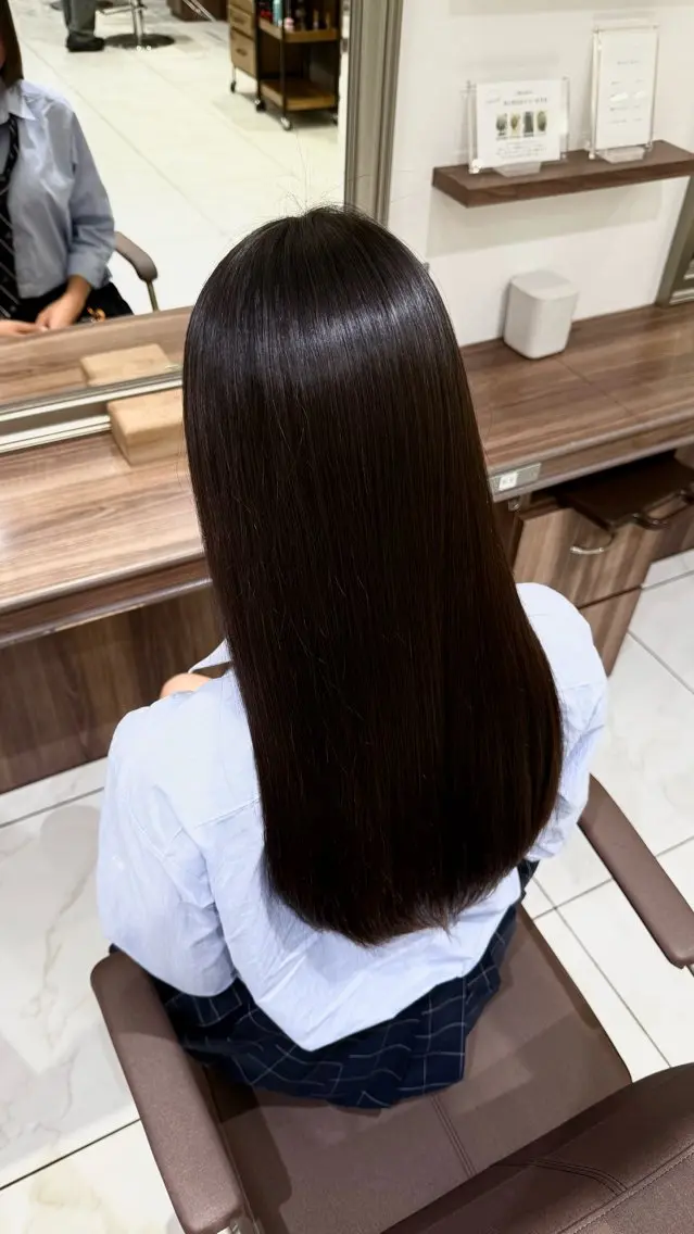 ロング パーマ 縮毛矯正 縮毛矯正 桜新町/ Mea⭐︎のヘアスタイル