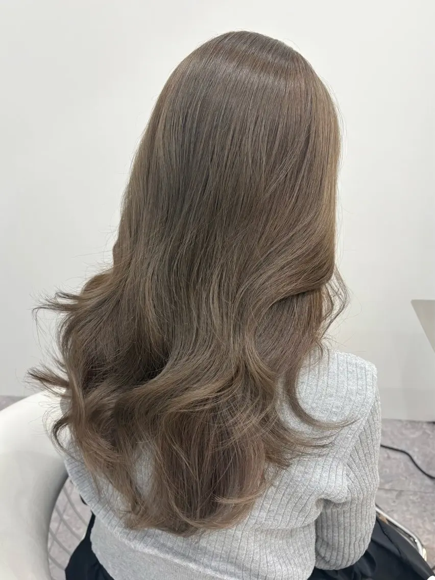 セミロング カラー カット ヘアカラー トリートメント 新宿/韓国ヘア 中明度カラー/かやのヘアスタイル