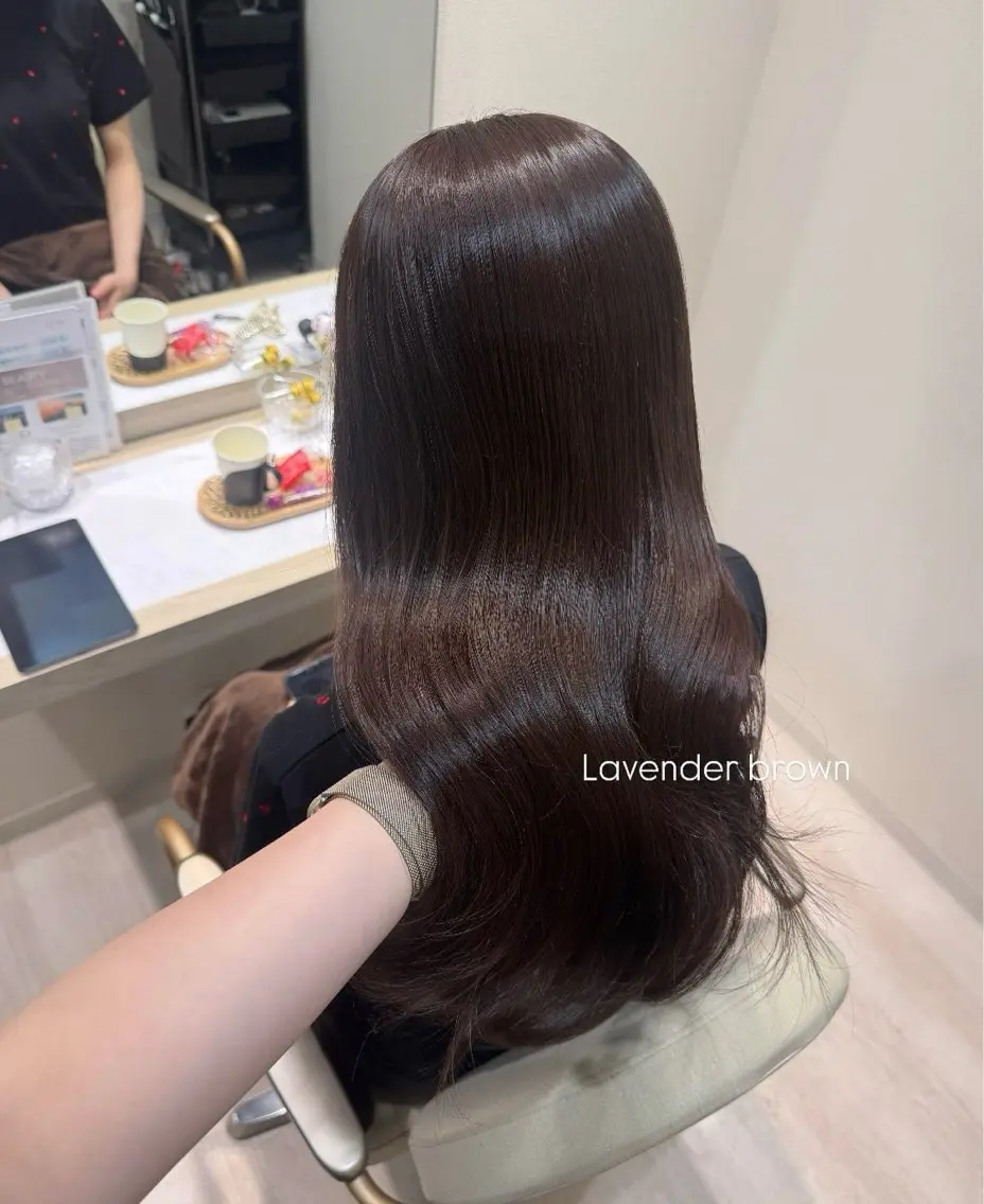 セミロング カット ヘアカラー トリートメント ヘアセット mina .のヘアスタイル