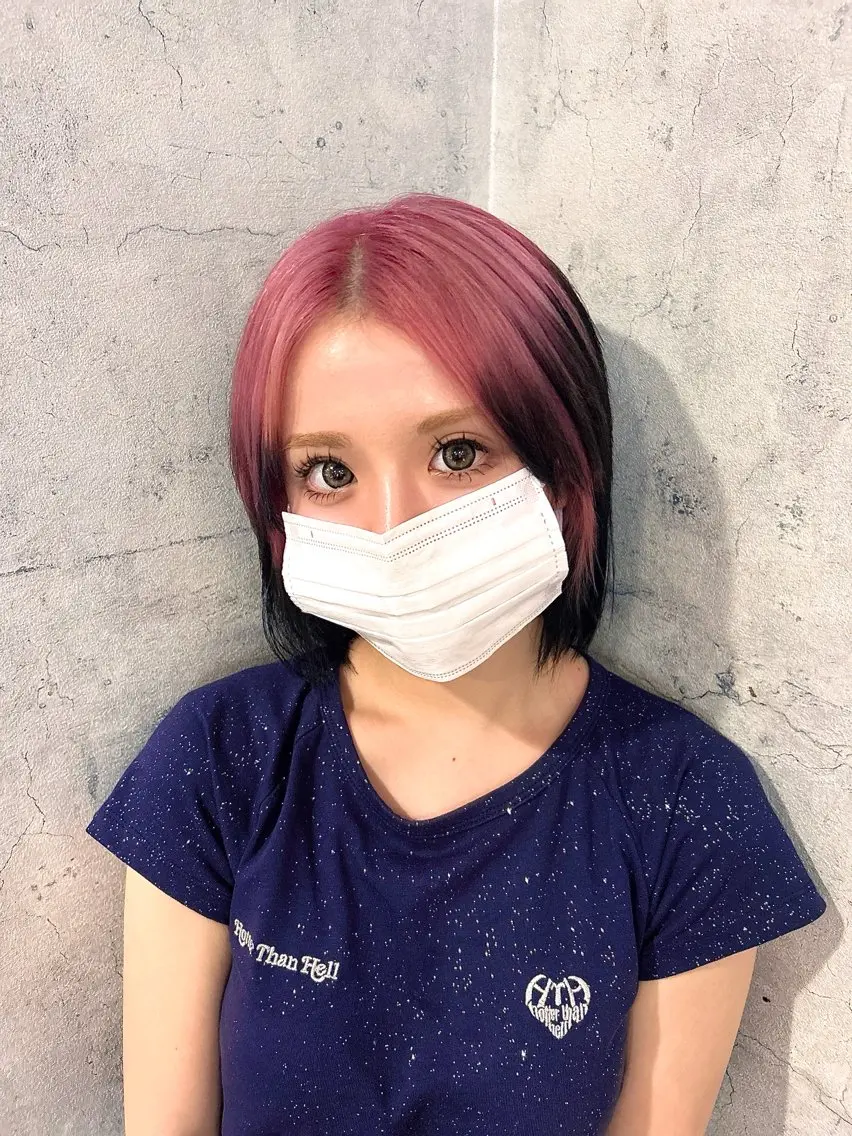 ショート カラー ヘアカラー ブリーチ/エクステ/ 新宿/アリルのヘアスタイル