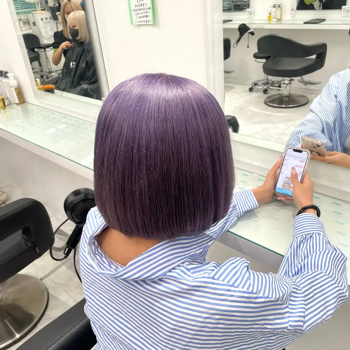 ミディアム カラー ヘアカラー トリートメント ヘッドスパ ヘアセット 暖色🩷透明感カラー ♡Maika♡のヘアスタイル