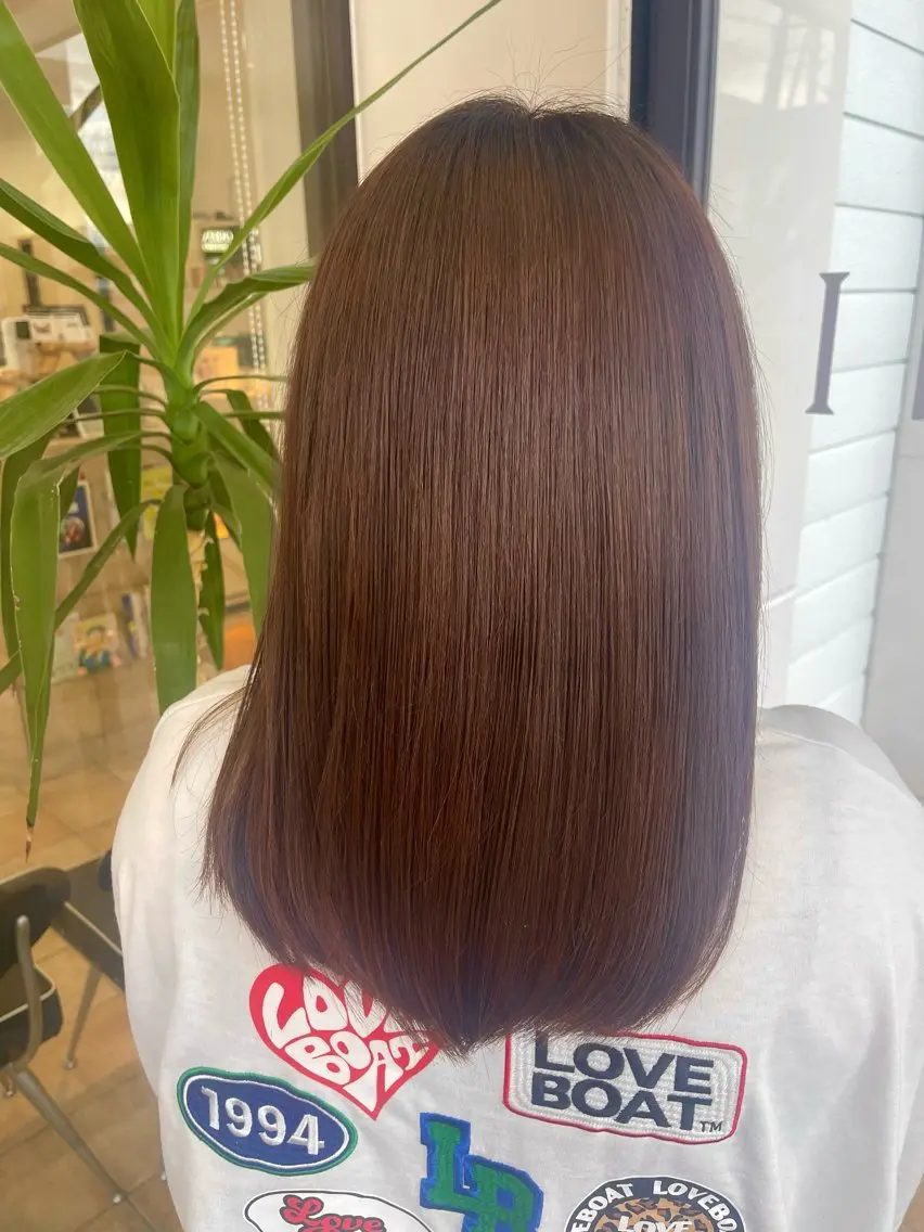 カラー ブラウンカラー オレンジ オレンジブラウン BENI仙台柳生店 HIGUCHI🎀のヘアスタイル