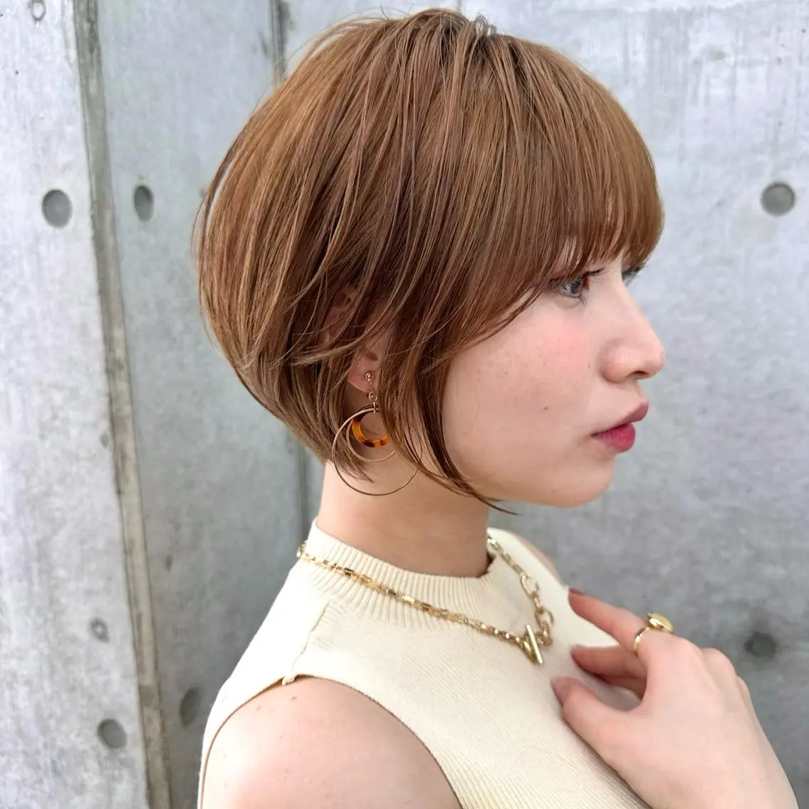 ショート カラー カット トリートメント 韓国ヘア🇰🇷 レイヤー/芝春樹のヘアスタイル