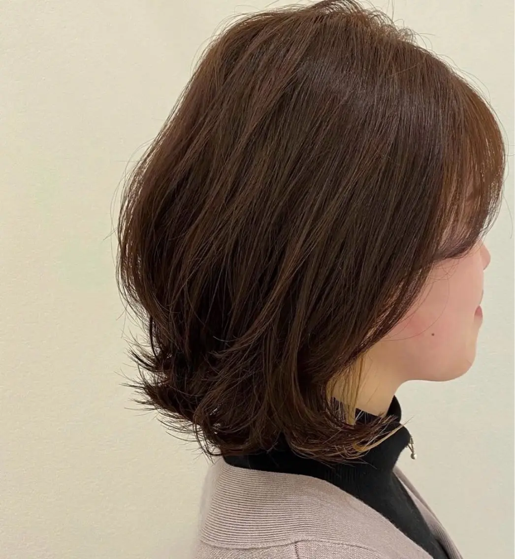 ミディアム カラー カット ヘアカラー トリートメント ママ美容師 Tsuchiyaのヘアスタイル