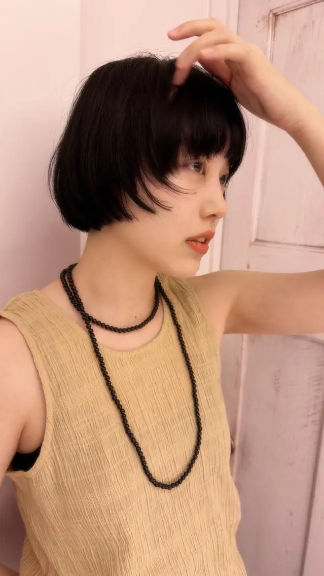 ショート ショートボブ ボブ ショートヘア 小顔カット カット ムロ 二子玉川駅のヘアスタイル