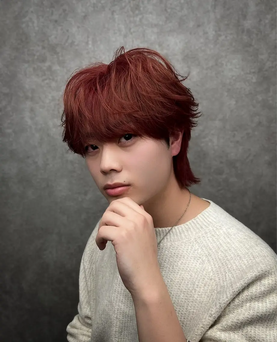ショート カラー パーマ メンズ フェザーパーマ メンズパーマ ショートヘア カット ヘアカラー メンズウルフ特化🐺 🔥長山耕大🔥のヘアスタイル
